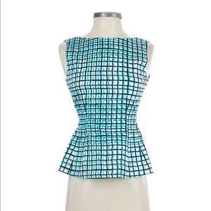 ♠️ Kate Spade Tatiana Breezeblock Checkered Top